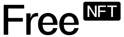 「Free」が大きな黒いサンセリフ体、「NFT」が黒い角丸長方形の中に白色で表示されたFree NFTのロゴ